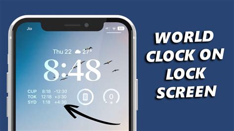 how to add world clock widget to iphone lock screen