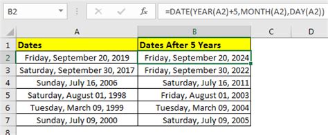 how to add year in excel date