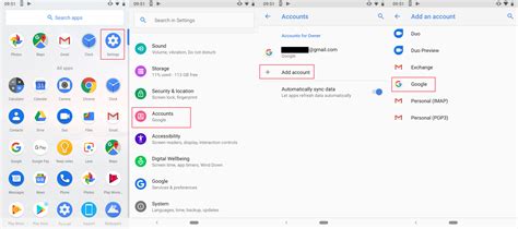 how to add your google account to widgets on android