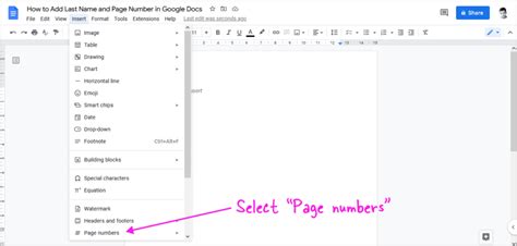 how to add your last name in google docs