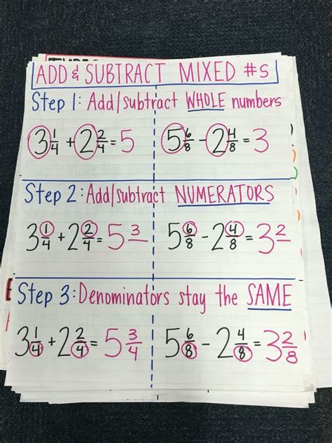 how to adding and subtracting mixed numbers