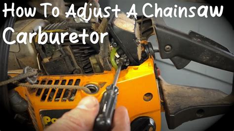 How To Adjust A Chainsaw Carburetor From Scratch