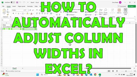how to adjust all column width in excel shortcut