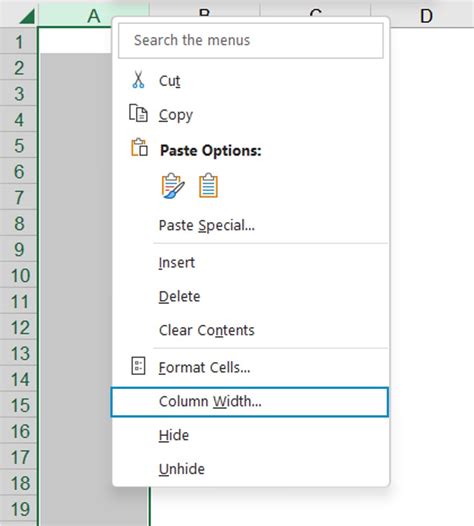 how to adjust column width in excel table without affecting other cells