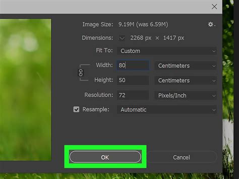 how to adjust image size in photoshop