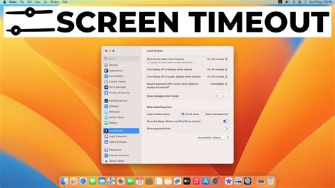 how to adjust screen timeout in macbook