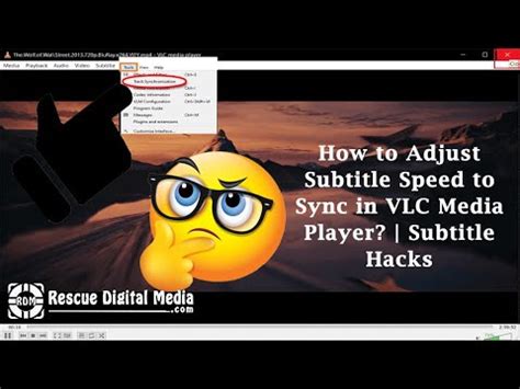 how to adjust subtitle sync in vlc