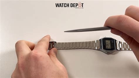 how to adjust the strap on a casio watch