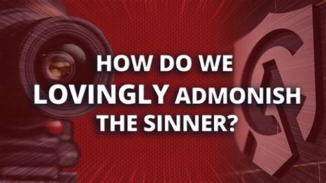 how to admonish the sinner