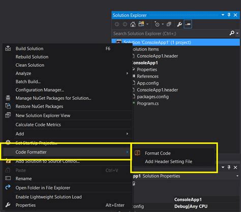 how to align code in visual studio shortcut