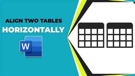 how to align two tables in word horizontally