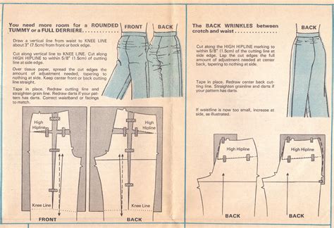 how to alter pants pattern to fit