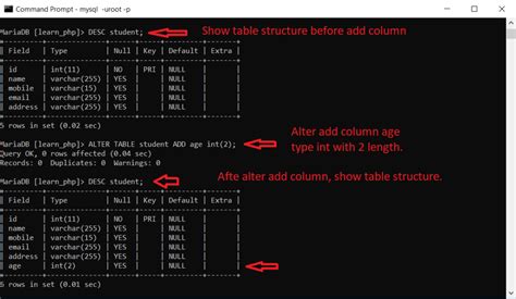 How To Alter Table Structure In Mysql