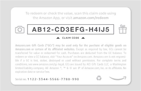 how to amazon gift card code