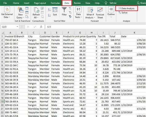 how to analyse data in excel online