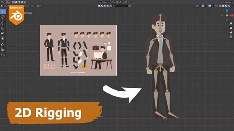 how to animate 2d character in blender