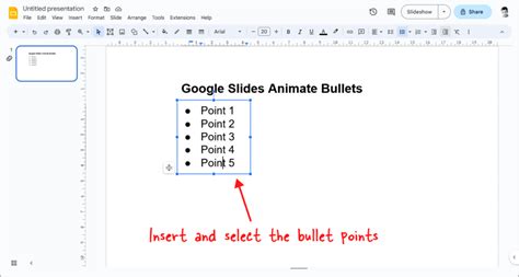 how to animate bullets in google slides