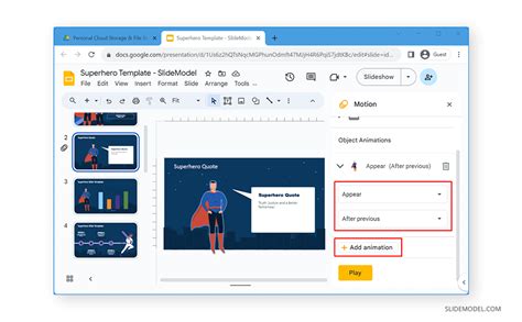 how to animate something to move in google slides