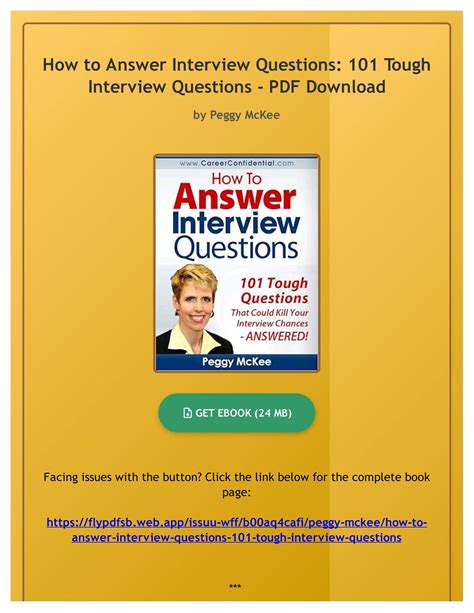 how to answer interview questions 101 tough interview questions pdf