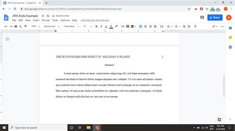 how to apa style in google docs