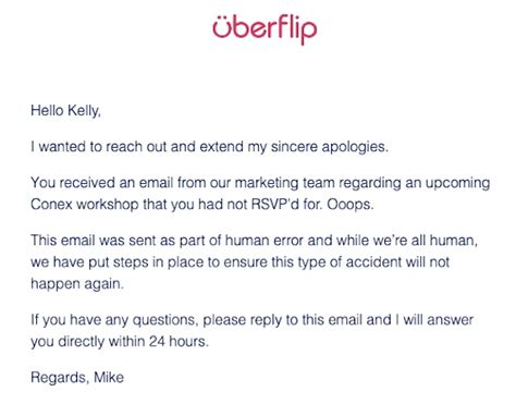 how to apologize in email for typo error
