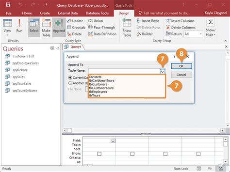 How To Append Data In Ms Access Table