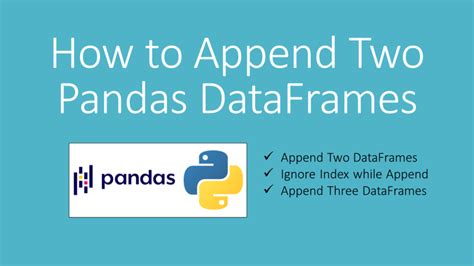 how to append multiple dataframes in pandas