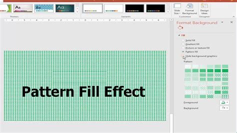 how to apply a pattern as a background in powerpoint
