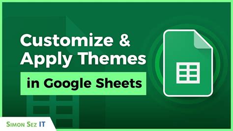 how to apply a theme in google sheets