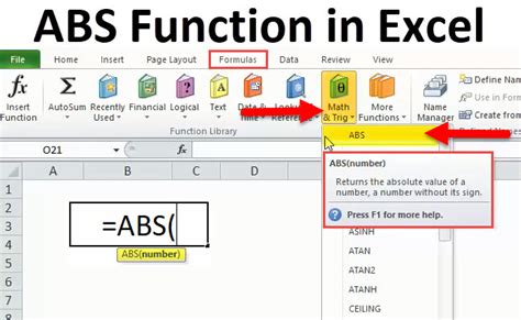 How To Apply Abs In Excel