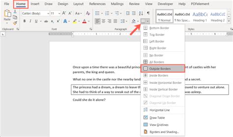 How To Apply An Outside Border To A Paragraph In Word