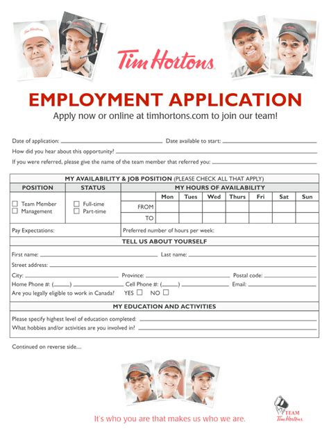 how to apply at tim hortons online