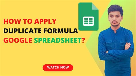 how to apply duplicate formula in google sheets
