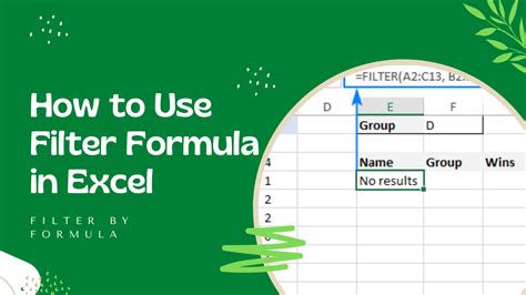 How To Apply Filter Using Formula In Excel