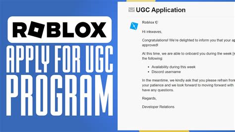 how to apply for ugc program roblox