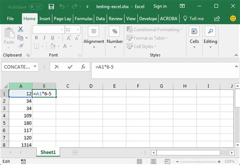 how to apply formula in excel for all rows