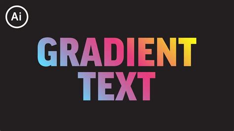 how to apply gradient to text in illustrator