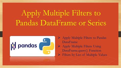 how to apply multiple filters in dataframe