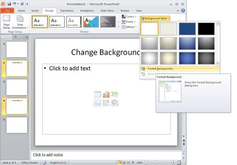 how to apply same background in powerpoint