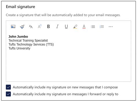 how to apply signature in email