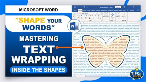 how to apply square text wrapping to a shape in word