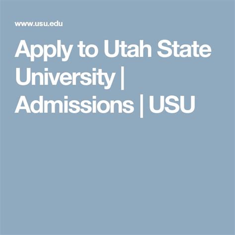 how to apply to utah state university