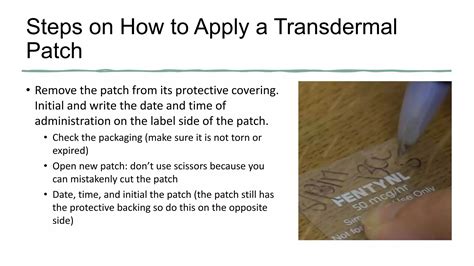 How To Apply Transdermal Patches