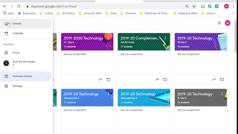 how to archive classes in google classroom