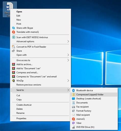 how to archive files in windows 10