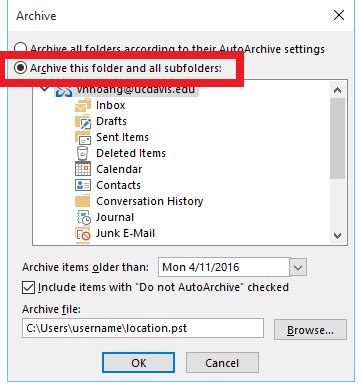 How To Archive Folders And Subfolders In Outlook