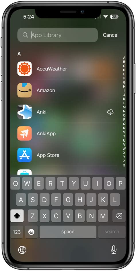 how to arrange apps in alphabetical order in ios