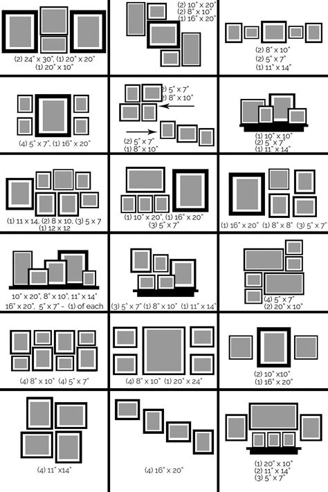 How To Arrange Frames Of Different Sizes On A Wall