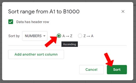 How To Arrange Numbers In Google Sheets