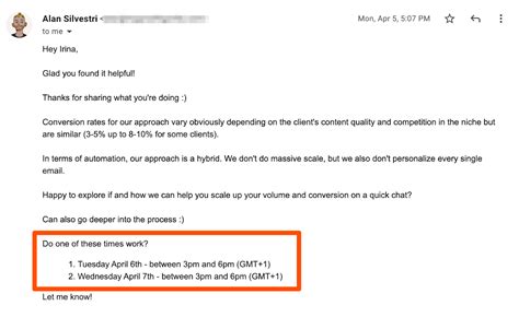 how to ask client to reply email